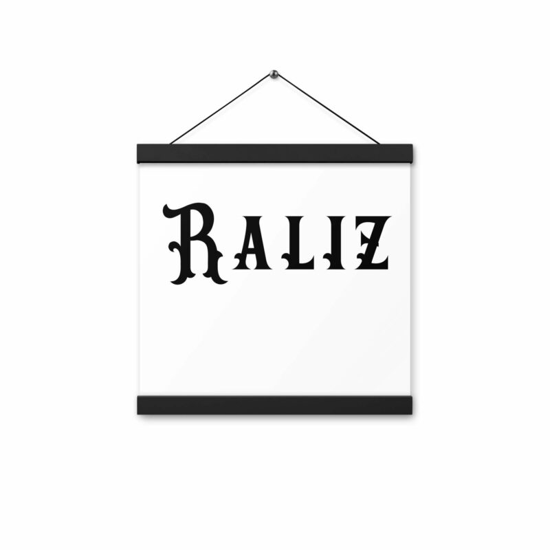 Poster with hangers